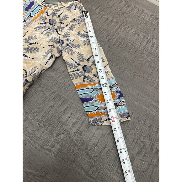 Maeve Anthropologie Boho Print Top Small Multicolor 3/4 Sleeve Button Back - Picture 6 of 6